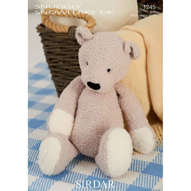 Ted the Bear Knitting Pattern | Sirdar Snuggly Snowflake DK 1245 | Digital Download - Main Image