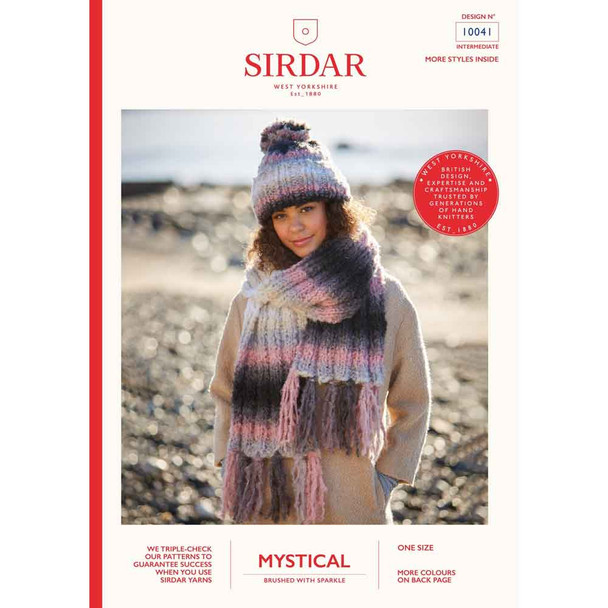 Sirdar Mystical Ladies Hat and Scarf Knitting Pattern | 10041