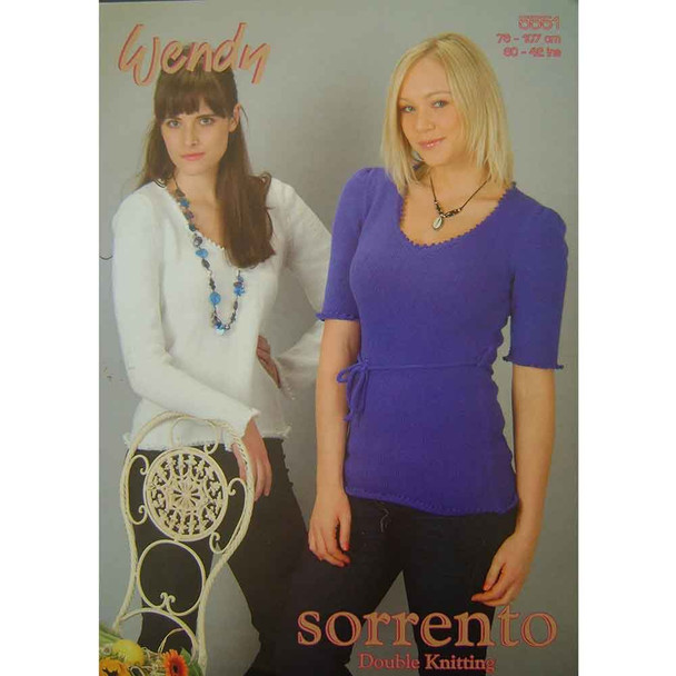 Wendy Sorrento DK Ladies Picot Edge Top and Dress Knitting Pattern | 5551