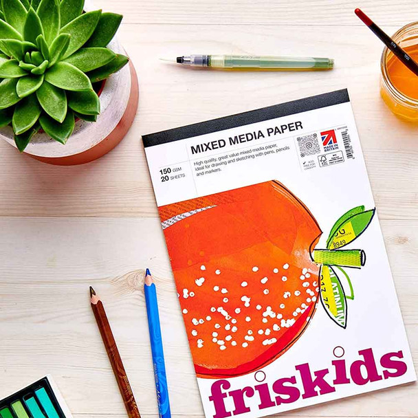 Friskids Mixed Media Pads | 150gsm | 20 sheets | 2 Sizes