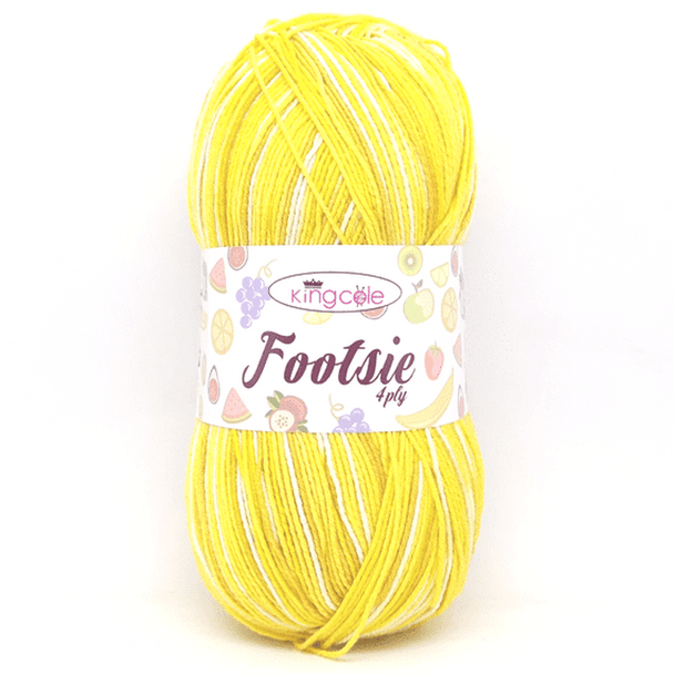 Footsie King Cole 4 Ply Sock Yarn | 4913 Lemon