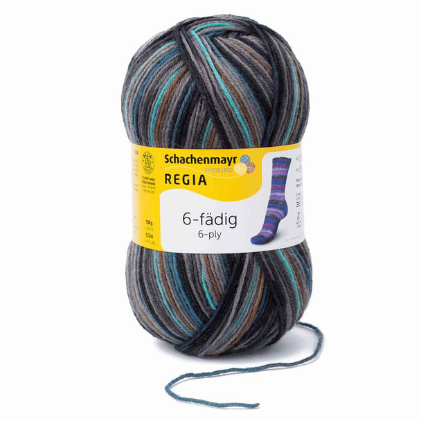  Regia Color 6 Ply Sock Knitting Yarn in 150g Balls | 06838 Volcano Kilauea 