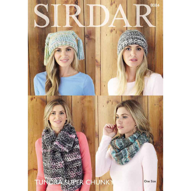 Women Accessories Knitting Pattern | Sirdar Tundra Super Chunky 8084 | Digital Download - Main Image