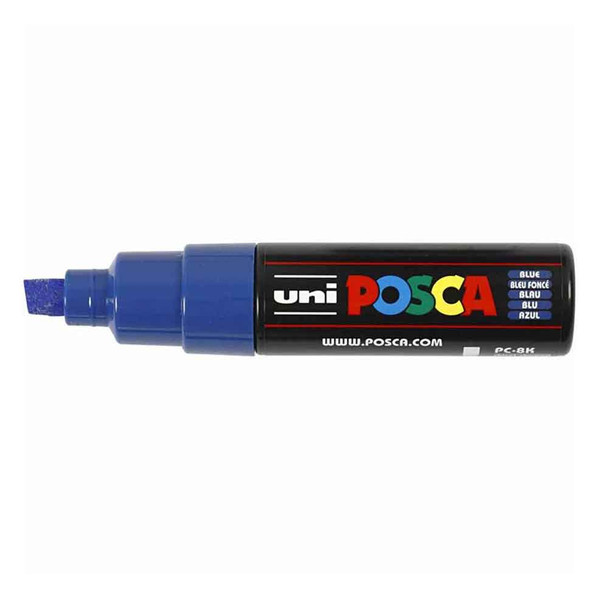 Uni Posca Marker Broad PC-8K Chisel Tip 8mm | Blue