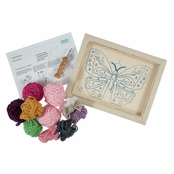 #Butterfly Punch Needle Kit contents 