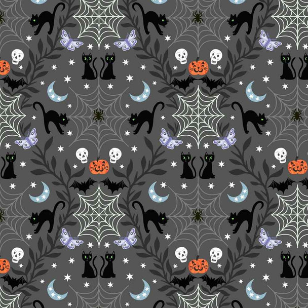 Castle Spooky | Lewis and Irene | A576.3 | Cobwebs and Cats on Grey