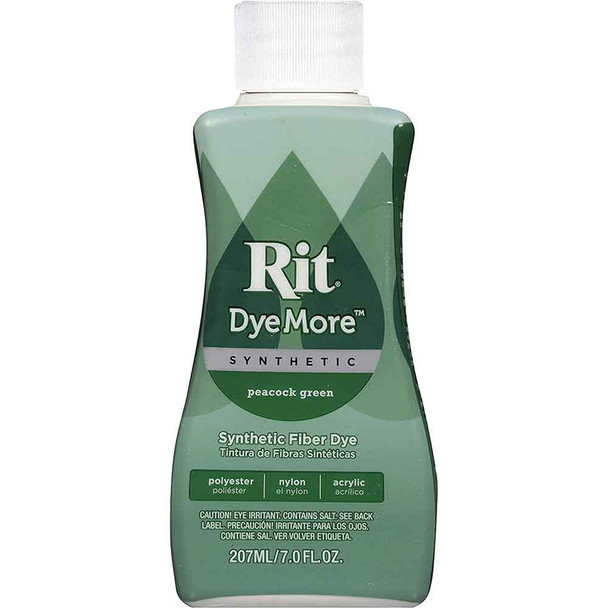  Rit DyeMore 207ml Bottles | Synthetic Fabric Dye for Polyester, Nylon & Acrylic - Peacock Green