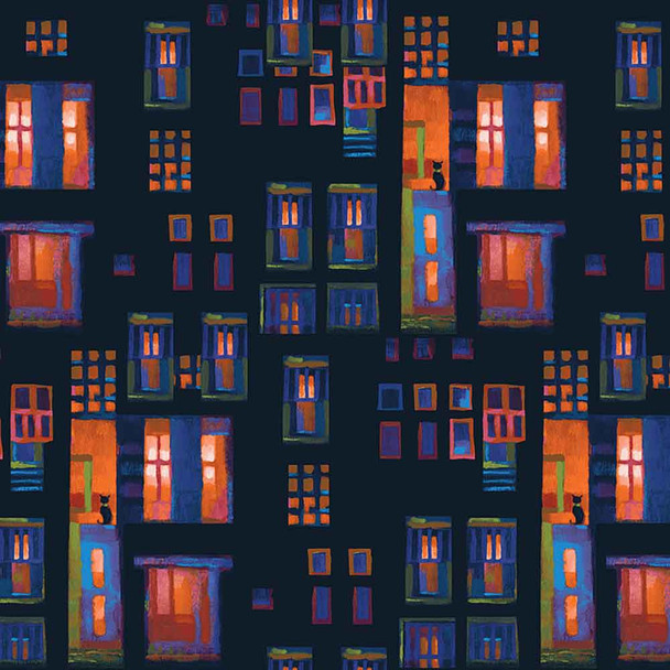 City Lights | Clothworks | EQS Fabrics | CWY3096-40 | Windows