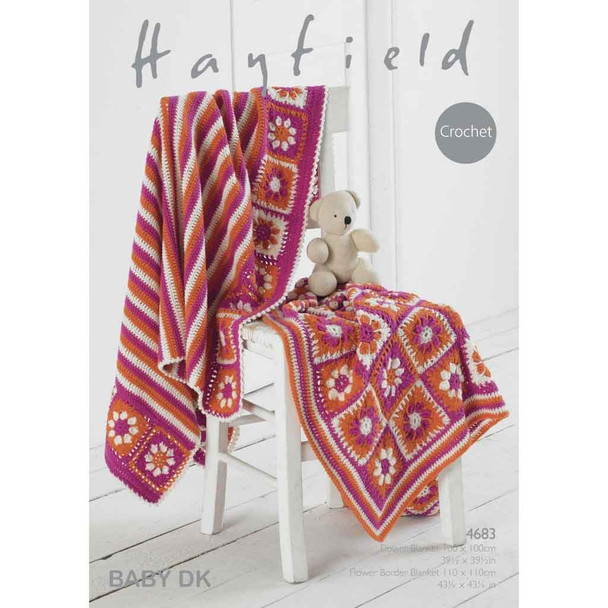 Blankets Crochet Pattern | Sirdar Hayfield Baby DK 4683 | Digital Download - Main Image