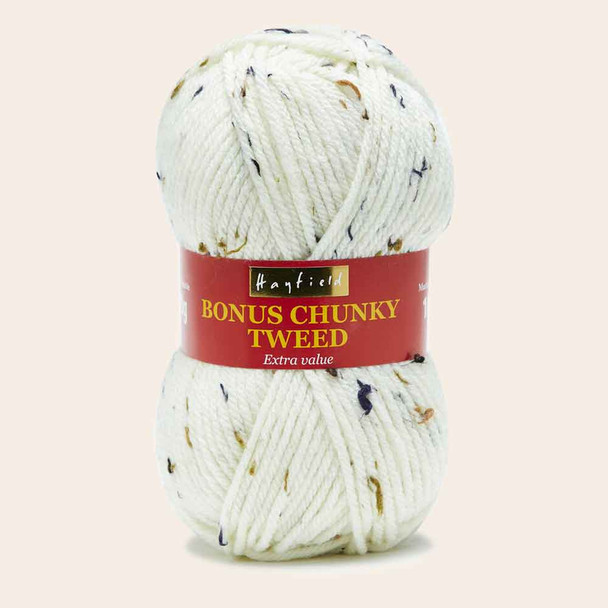 Sirdar Hayfield Bonus Chunky Tweed Knitting Yarn, 100g Balls | 102 Starling