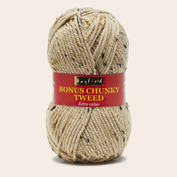 Sirdar Hayfield Bonus Chunky Tweed Knitting Yarn, 100g Balls | 104 Hazel
