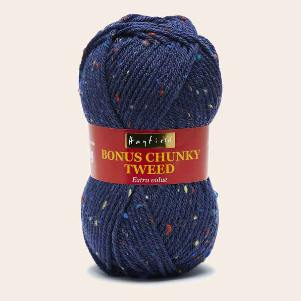 Sirdar Hayfield Bonus Chunky Tweed Knitting Yarn, 100g Balls | 107 Indigo