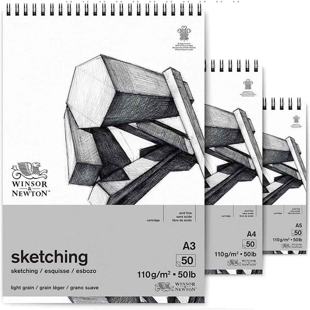 Winsor & Newton Spiral Bound Sketching Pads | Various Sizes