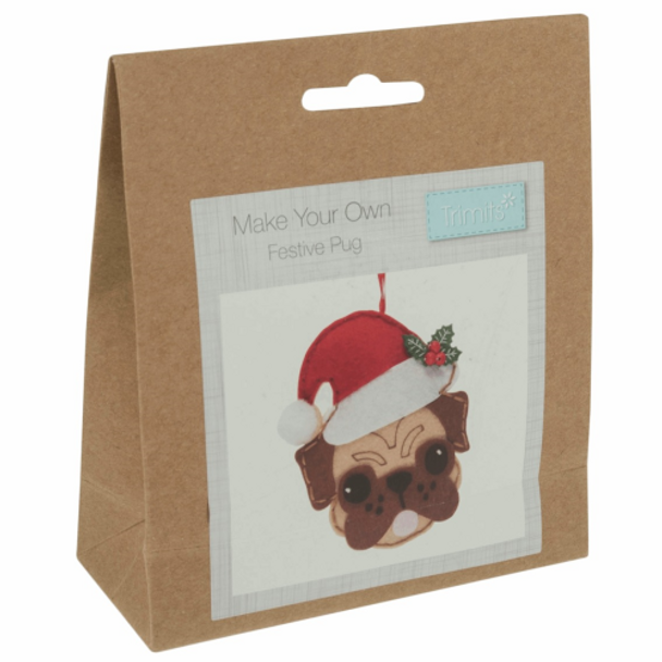 Trimits | Make Your Own Felt Decorations | Festive Pug 