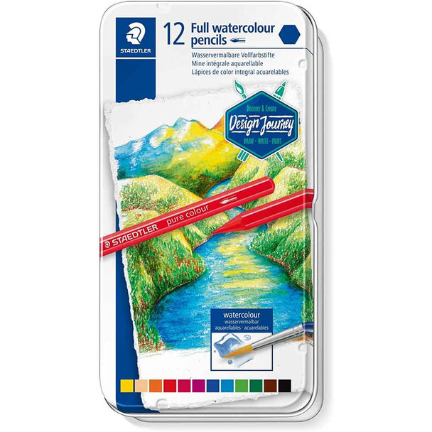 Staedtler Full Watercolour Pencils | Tin of 12 - Main Image