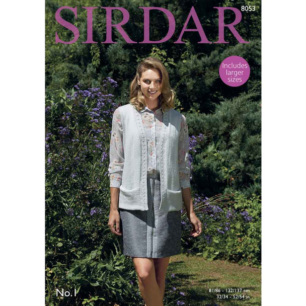 Women Waistcoat Knitting Pattern | Sirdar No.1 DK 8053 | Digital Download - Main Image