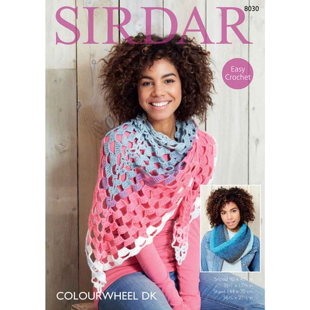 Women Snood & Shawl Crochet Pattern | Sirdar Colourwheel DK 8030 | Digital Download - Main Image