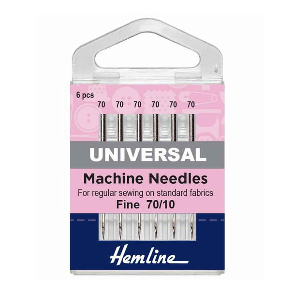  Fine Universal Machine Needles | 6 Pack | Hemline Fine 70/10