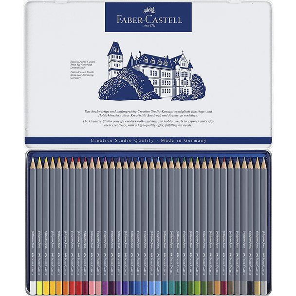 Faber-Castell Goldfaber Aqua Art Pencils, set of 36 (12 x Pastels, 12 x Full Tones & 12 x Shaded Tones)