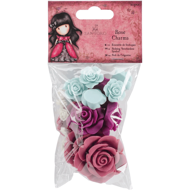 Santoro Rose Charms, 20 Piece