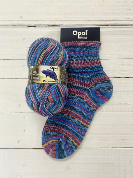 Opal Rainforest XVII 4 Ply Sock Knitting Yarn, 100g | Various Colours - 11091 Sven Rushes Forward