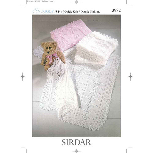 Shawls Knitting Pattern | Sirdar Snuggly 3 Ply 3982 | Digital Download - Main Image