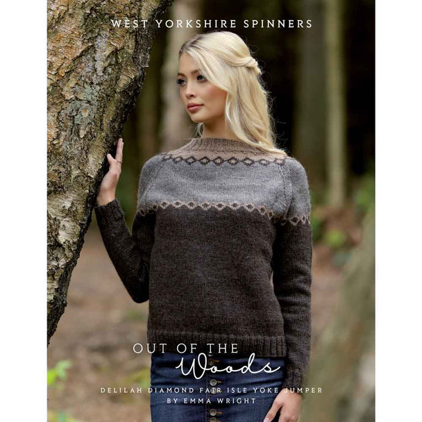 Delilah Diamond Fair Isle Yoke Jumper Knitting Pattern | WYS Illustrious DK Knitting Yarn DBP0132 | Digital Download - Main Image