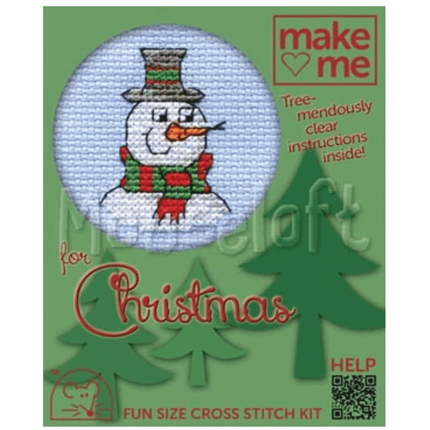 Make Me For... Christmas Cross Stitch Kit Collection | Mouseloft | Snowman