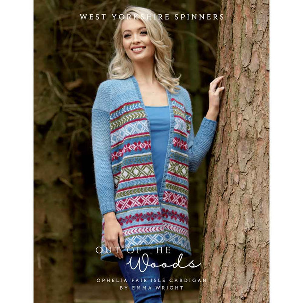 Ophelia Fair Isle Cardigan Knitting Pattern | WYS Illustrious DK DBP0134 | Digital Download - Main Image