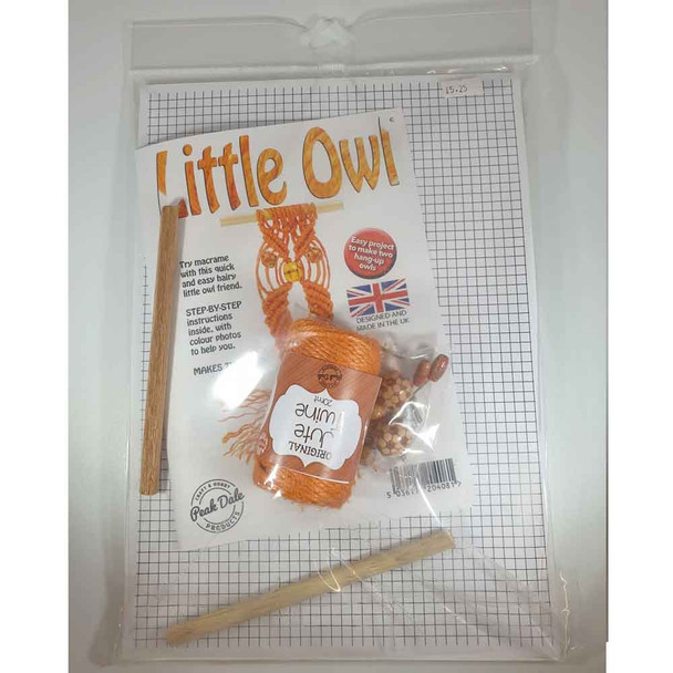 Peak Dale Little Owl Macrame Starter Kit | Makes 2 Macrame Owls