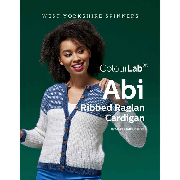  Abi Ribbed Raglan Jumper Cardigan Knitting Pattern | WYS Colour Lab DK Knitting Yarn DBP0149 | Digital Download - Main Image
