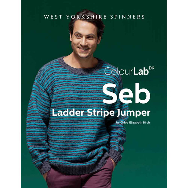 Seb Ladder Stripe Jumper Knitting Pattern | WYS Colour Lab DK Knitting Yarn DBP0152 | Digital Download - Main Image