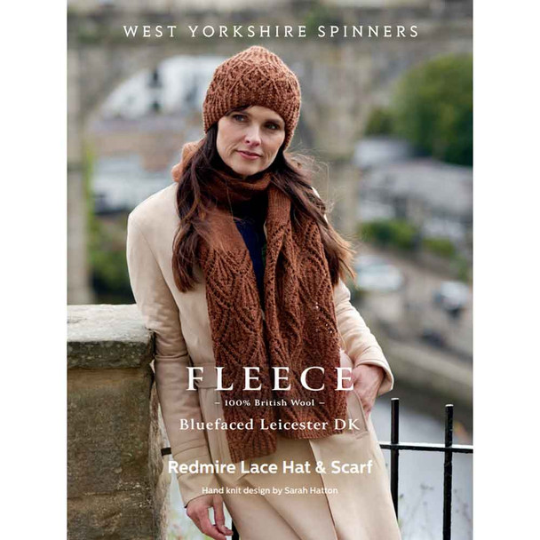 Redmire Lace Hat and Scarf Knitting Pattern | WYS Bluefaced Leicester DK Knitting Yarn DBP0181 | Digital Download - Main Image
