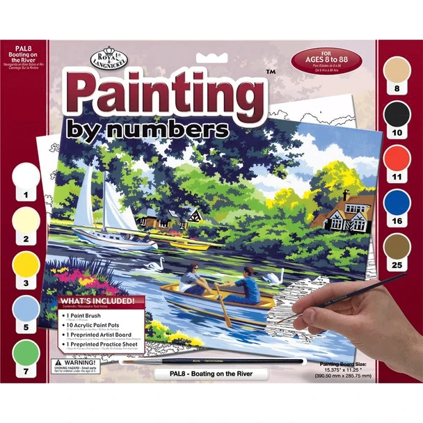 Royal & Langnickel | Painting by Numbers | A3 Kits | Boating on the River - Main Image