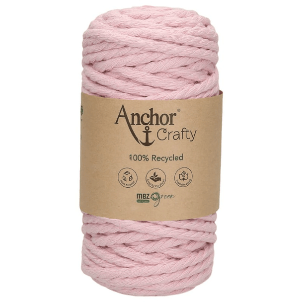Anchor Crafty 100% Recycled Rope | 10 - 12 mm | Various Colours - Rose