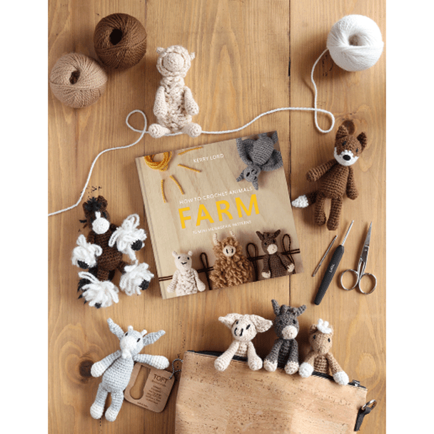 How to Crochet: FARM 25 Mini Menagerie Patterns Book by Kerry Lord