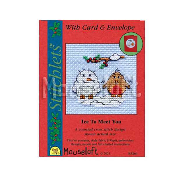 Ice to Meet You | Stitchlets Cross Stitch Kits with Card | Mouseloft