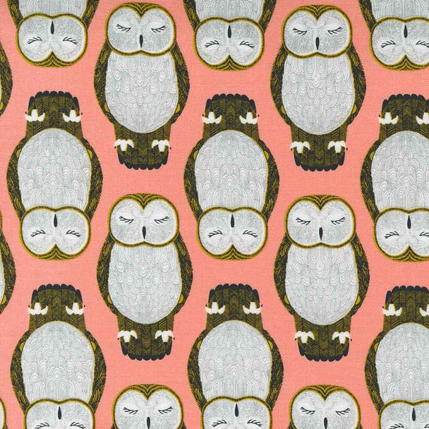 Nocturnal Gingiber Moda Fabric | 48332-13 Owls Primrose