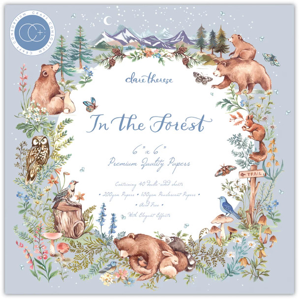 6” x 6” Premium Paper Pad | In The Forest |Clare Therese | Craft Consortium (CCPPAD031B) - Main Image