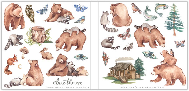 6” x 6” Premium Paper Pad | In The Forest |Clare Therese | Craft Consortium (CCPPAD031B) - Insides of Pad cover