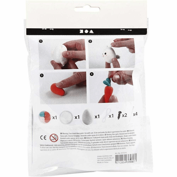 Bunny and Carrots Soft Clay Mobile Kit | Mini Creative Kits | Creativ Company
