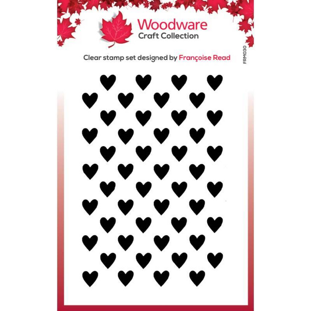 Woodware | Clear Stamp | Mini Heart Background