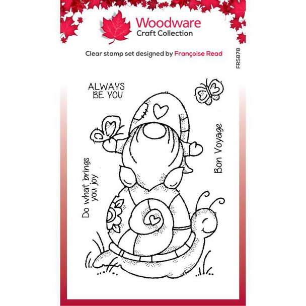 Woodware | Clear Stamp Set | Snail Ride - Main Image