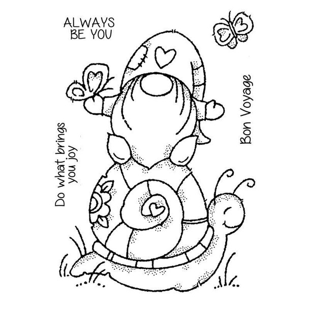 Woodware | Clear Stamp Set | Snail Ride