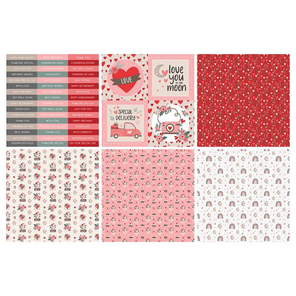 The Paper Boutique | Perfect Partners Love Always | 8 "x 8 " Paper Pad | Medley