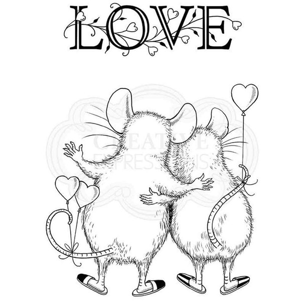 Love Mice Stamp Design