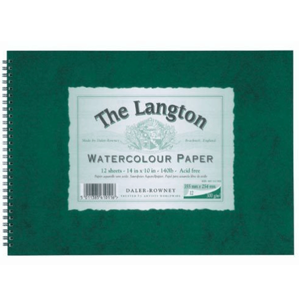 Daler Rowney Langton Pads 300gsm | Cold Pressed | Spiral Bound | Various Sizes - Size: 20x16"