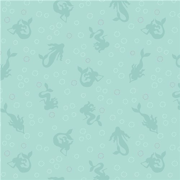 Moontide | Lewis and Irene | A622.2, Mermaids Aqua with Silver Metallic