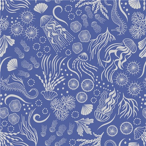 Moontide | Lewis and Irene | A623.3, Reef Life Blue with Silver Metallic