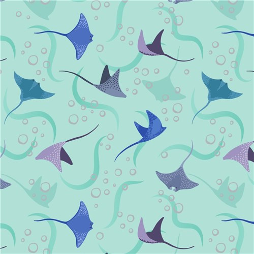 Moontide | Lewis and Irene | A624.1, Dancing Rays Aqua with Silver Metallic